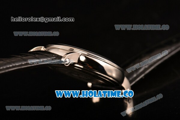Patek Philippe Calatrava Miyota Quartz Steel Case with Black Dial and Diamonds Markers - Click Image to Close